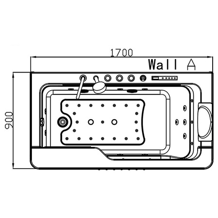 Whirlpool voor thuis | SPA NEVADA 912 Zwart 170x90 | Jacuzzi LED