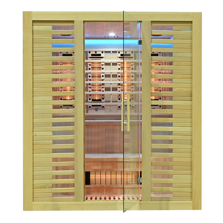 MO-RL4ST XL infrasarkanā sauna ar sāls akmeni un turmalīniem | Wellness | Relax | Spa | Gatavs uzstādīšanai | Luxury Relaxation
