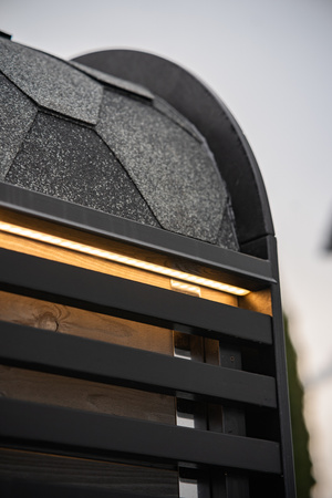 Luksuriøs udendørs sauna CUBE MODERNO PLUS premium - året rundt til haven