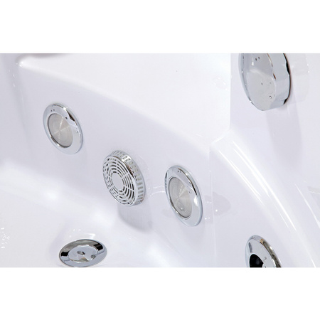 Hidromasāžas vanna ar sildītāju ORINO 632BH White 157x157 cm - Mūsdienīga spa vanna