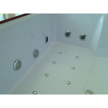 Whirlpool-Badewanne Diablo 666 mit Verkleidung und Bank 180x150 cm – Luxuriöse Entspannung im Heim-SPA