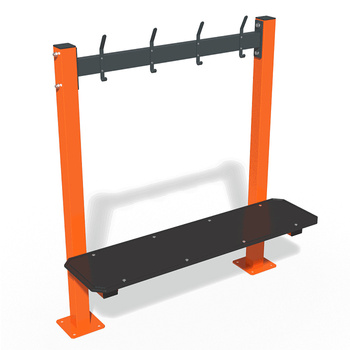 Place for Rest KF902.33 – outdoor bank met haken voor kleedkamers en fitnessruimtes