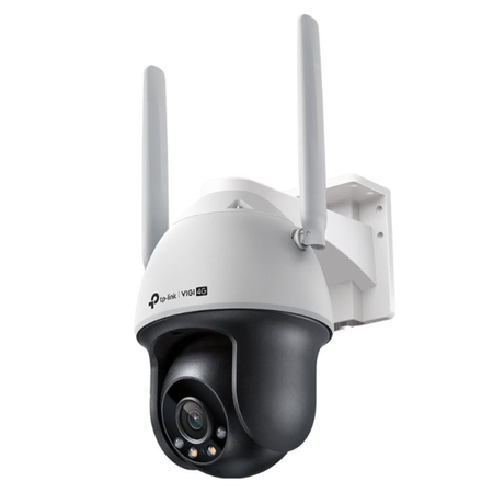 TP-LINK VIGI C540-4G Camera (4mm) - 4MP Resolutie, LTE, Full-Color, Pan/Tilt, IP66 - Ideaal voor Buiten Bewaking, Bewegingsdetectie, Twee-weg Audio