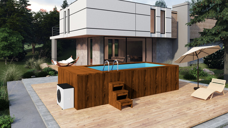 Piscina SPA Premium con jacuzzi 485x235 cm – lujosa piscina de jardín con hidromasaje