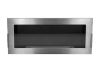 Bio-lareira suspensa em inox com vidro 900x400 – aço inoxidável, design moderno