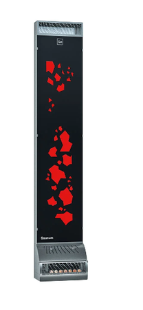 Circulator for saunas | Air Conditioner Saunum Base Solution Short | Anthracite with Patterned Glass and Red LED