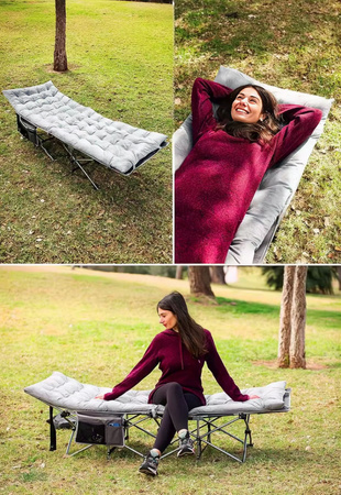 Auflage für Gartenliege grau 145 x 52 cm ModernHome