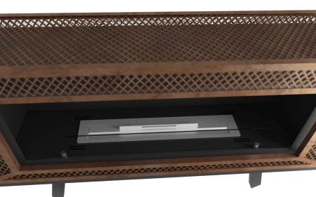 Klassisk fritstående biopejs Industrial — brænder FALA 500 (1 l), afrundet glas 4 mm, flammeregulering