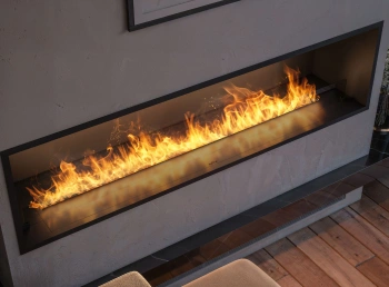 Steam Fireplace INVAPO INSIDE 1800 – unique fire realism in a modern design