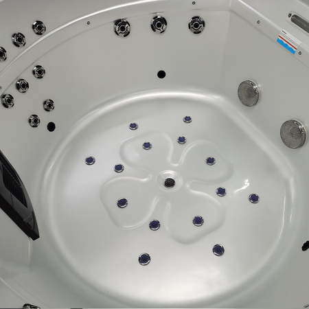 DELLA 916 valge pärliline aiavann, antratsiitne korpus 170x170 cm - luksuslik spaa teie aias!