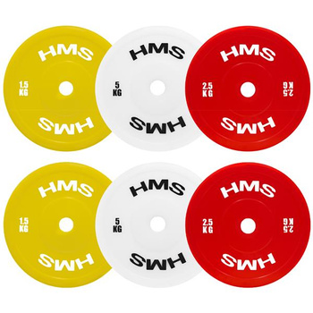 TPP Комплект технически олимпийски плочи PE 2 x 1.5 - 5 KG (18 KG) HMS