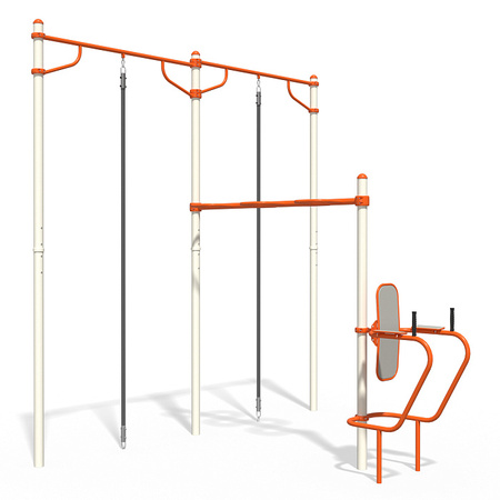 Outdoor trainingsset S831.23 | Touwen | Pull-up bar | Bank