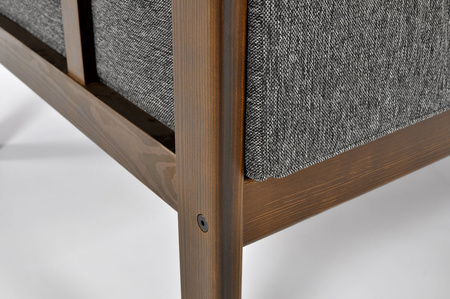 EDEN 2-Sitzer-Gartensofa aus Holz, dunkelbraun/beige