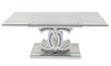  CHACELL glass table with crystals – an elegant piece for the living room