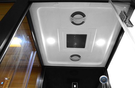 MO-1752B LEWA TRIO, sauna sec, sauna vapeur et cabine de douche 180X110X223CM | Bois Thermo | Design Moderne