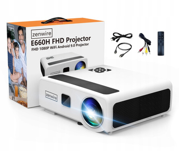 Mini Projecteur Portable WiFi 2.4/5 GHz Miracast Airplay Full HD pour Smartphone 3000 lm Zenwire d300s