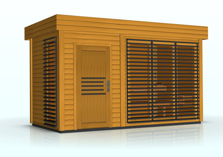 Garden Sauna Azalea 4x2m 8 People | Wellness | Relax | SPA | Luxury Relaxation | Panoramic Glass