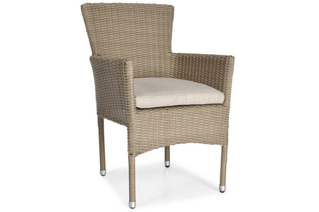 Sillón SONATA de technorattan - beige oscuro