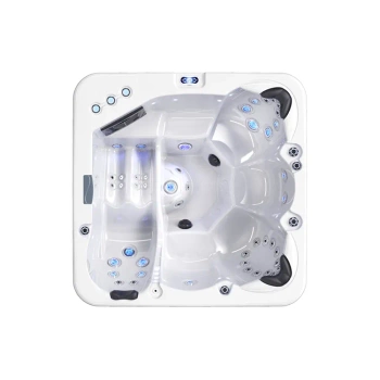 Vrtni jacuzzi z masažno kadjo LX - črpalke, curki in Bluetooth | Razkošna zunanja masažna kad