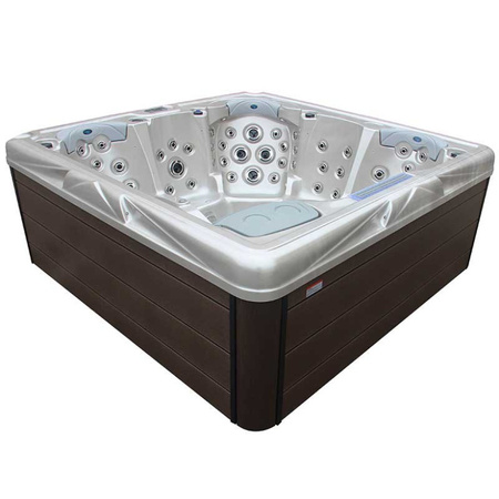 Jacuzzi da giardino SPA205T Perla Bianca Cassa Caffè 230x230 cm – eleganza e relax nella SPA di casa