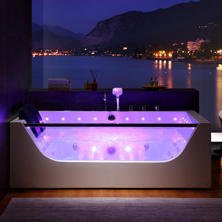 Vířivá vana pro domácnost | Bílá 42 trysek 180×120 | Jacuzzi