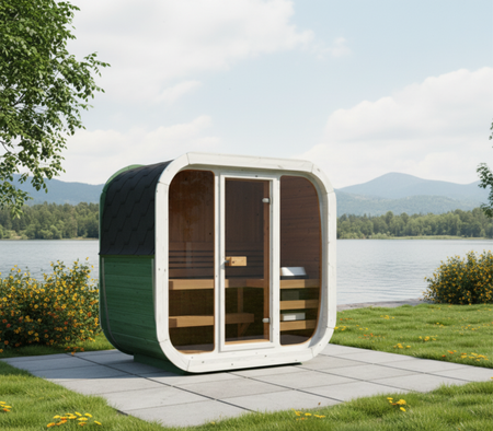 Utomhusbastu Icon 125 för 2-3 personer / Nya Rainbow-kollektionen / Endast eluppvärmning / Hög kvalitet Thermowood | Wellness | Relax | SPA | Naturligt trä | Thermowood