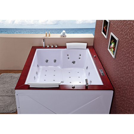 Hydromasážna vaňa Diablo 666 s krytom a doskou 180x150 cm – Luxusný relax v domácom SPA