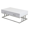 MILO WHITE kafijas galdiņš - moderna elegance baltā un tērauda krāsā