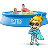 Piscine d'extension de jardin 244 x 61 cm 16 en 1