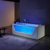 Banheira de hidromassagem Saturn 944 branca 180x90 cm – elegância e relaxamento em um SPA caseiro