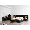 KOMODA — MAGNETIC BLACK RZEŹBIARSKA • lakierowany MDF • 120 × 75 × 40 cm