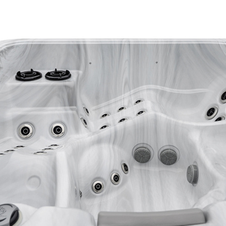BOKO Garden Jacuzzi White Casing Black 230x230 cm – modern relaxation in the garden