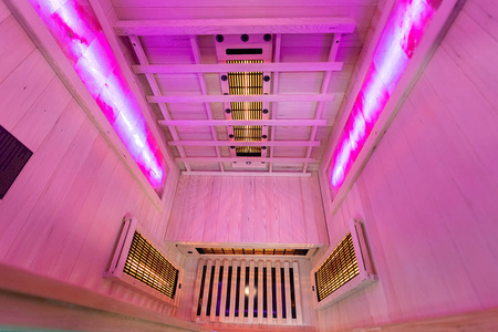 MO-RL1ST Infrasarkanā sauna ar sāls akmeni un turmalīniem | Wellness | Relax | Spa | Luxury Relaxation | Panorāmas stikls