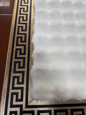 Luxe wit VERSACE vloerkleed - zacht, pluche, handgemaakt