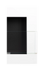 Lareira a bioetanol de parede 900x400 com vidro - branco brilhante, lareira a bioetanol moderna