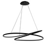 Lampa dekoracyjna wisząca led 122w czarna DL-I09 + Pilot