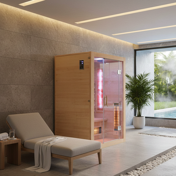 MO-EA2R Infraraudonųjų spindulių sauna su Himalajų druskos akmenimis | Wellness | Relax | Spa | Paruošta įrengti | Namų spa
