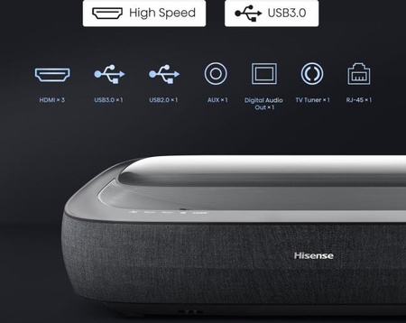 Hisense Laser TV 120 ιντσών 120L9HA Ultra HD 4K, Dolby Atmos, Smart TV, Τεχνολογία HDR, Οθόνη ALR - Εξαιρετική ποιότητα εικόνας και ήχου