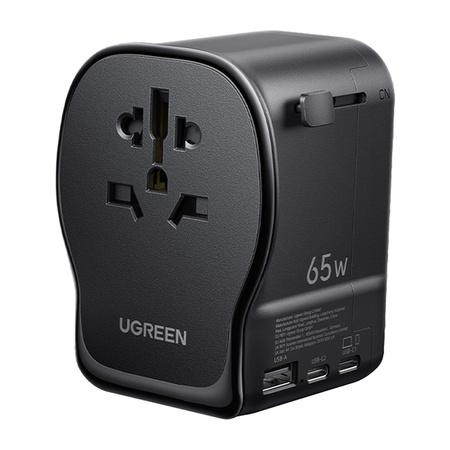 Универсален адаптер за пътуване / зарядно устройство Ugreen S550, 65W, 2x USB-C, 1x USB-A