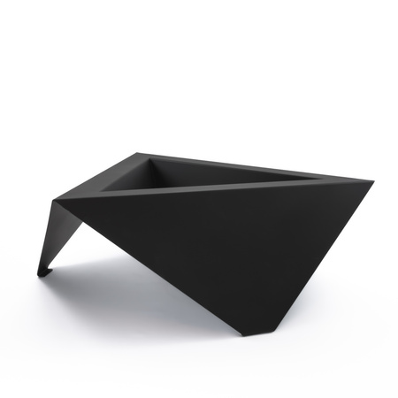 Quality Spa Дизайнерска градинска камина TRIANGULAR - , 3 мм стомана, черен мат