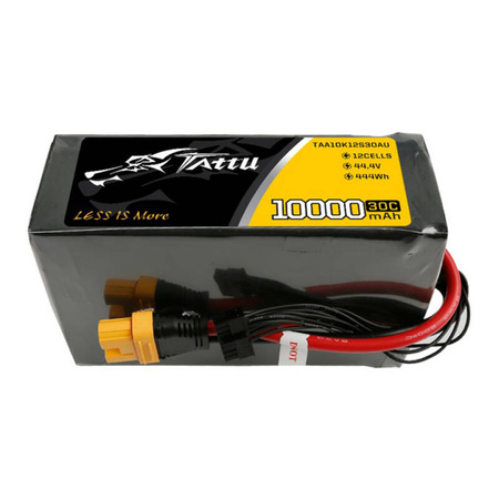 Акумулятор Tattu 10000mAh 44.4V 30C 12S1P Lipo Pack з роз'ємом AS150U