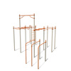 Conjunto de entrenamiento exterior S831.4 | Barras | Jaula de monos | Anillas gimnásticas | Espaldera sueca