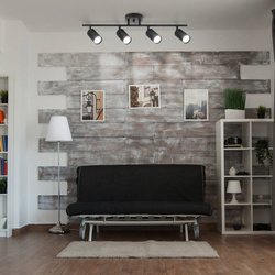 Taklampa Spot 4x Gu 10 Svart