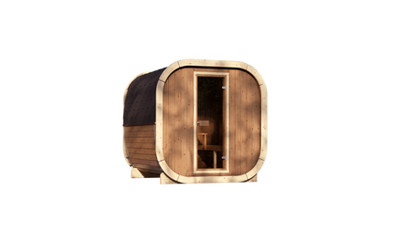 La sauna de exterior Eke 220 para 4-6 personas / Cocina eléctrica o de leña Harvia / Abeto nórdico de alta calidad (madera térmica de pino) | Bienestar | Relajación | SPA | Bienestar | Relajación | SPA | Estilo nórdico | Madera térmica