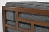 Canapé de jardin EDEN 2 places en bois, marron foncé/beige
