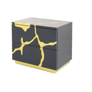 velkolepý noční stolek - MAGNETIC BLACK 50×60×40 cm