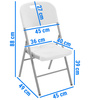 Chaise de restauration pliante - blanche