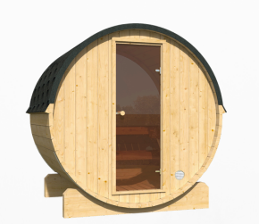 Sauna Exterior EDA 130 – Sauna de Jardín Clásica para 2–3 Personas con Estufa Eléctrica para Relajarse en el Jardín