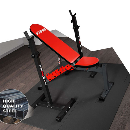 Banco de entrenamiento + dos soportes para barra