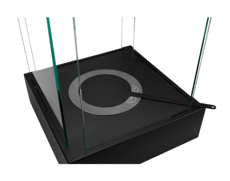 Sunset Garden Mini samostoječi kamin na bioetanol mat črne barve - majhen, ekološki kamin na bioetanol, idealen za notranjost in terase